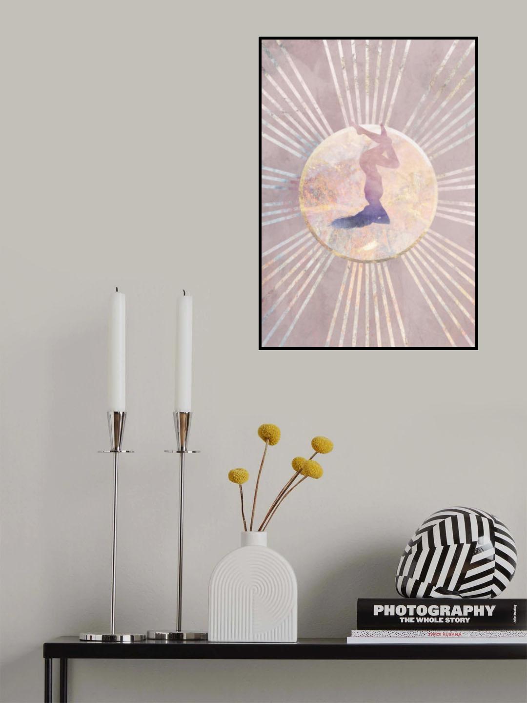 Sun Boho Yoga Pink 7 Poster och Canvastavla