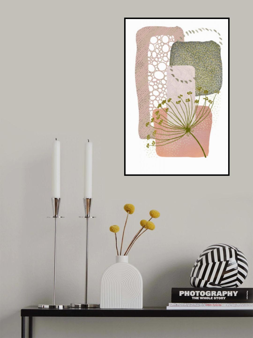 Delicate Pink and Green-2 Poster och Canvastavla