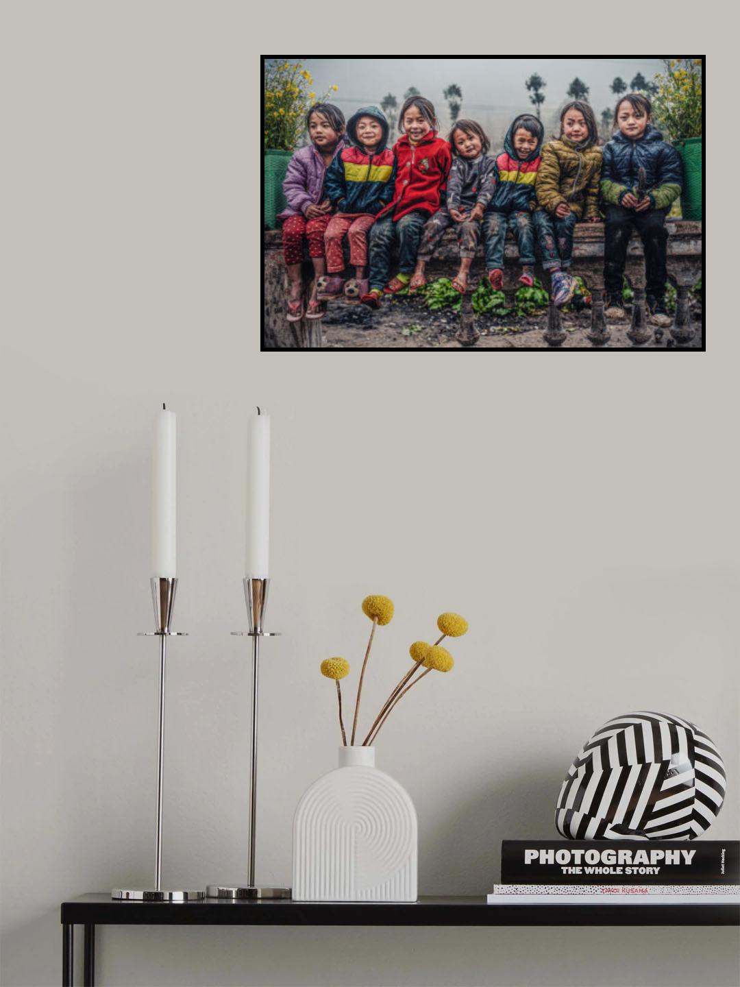 Happy children of northern Vietnam Poster och Canvastavla