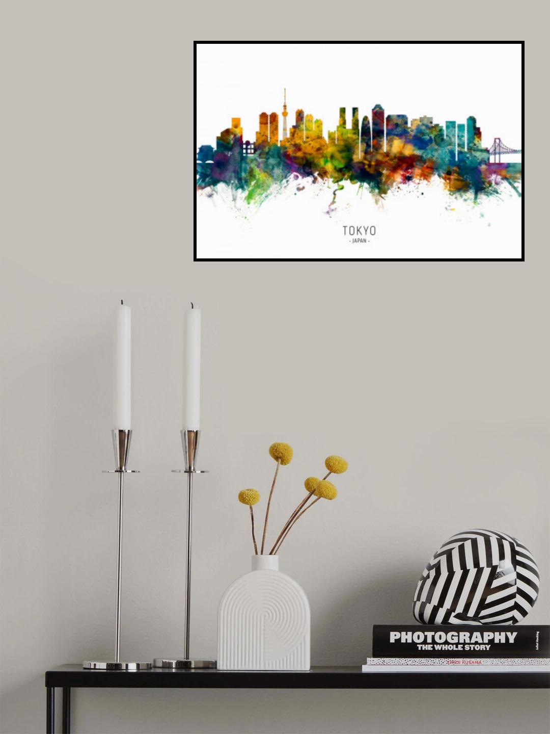 Tokyo Japan Skyline Poster och Canvastavla