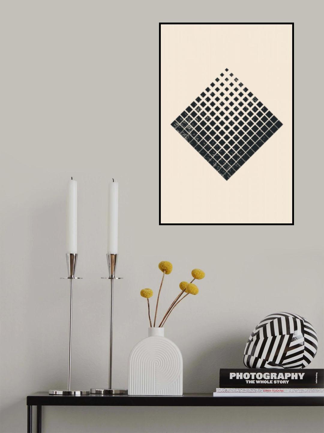 Minimal Halftone Shapes #3 Poster och Canvastavla