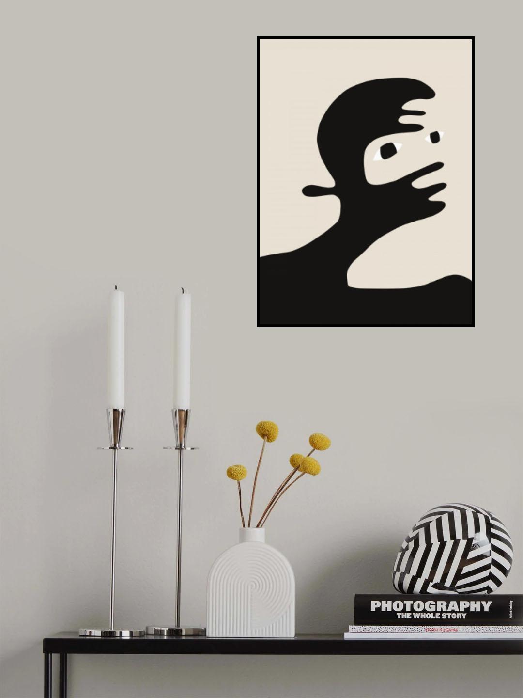 Black Portrait Cut Out Poster och Canvastavla
