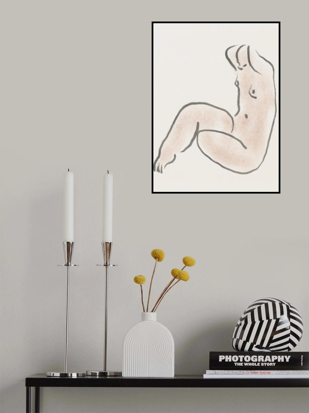 Pastel nude 02 Poster och Canvastavla