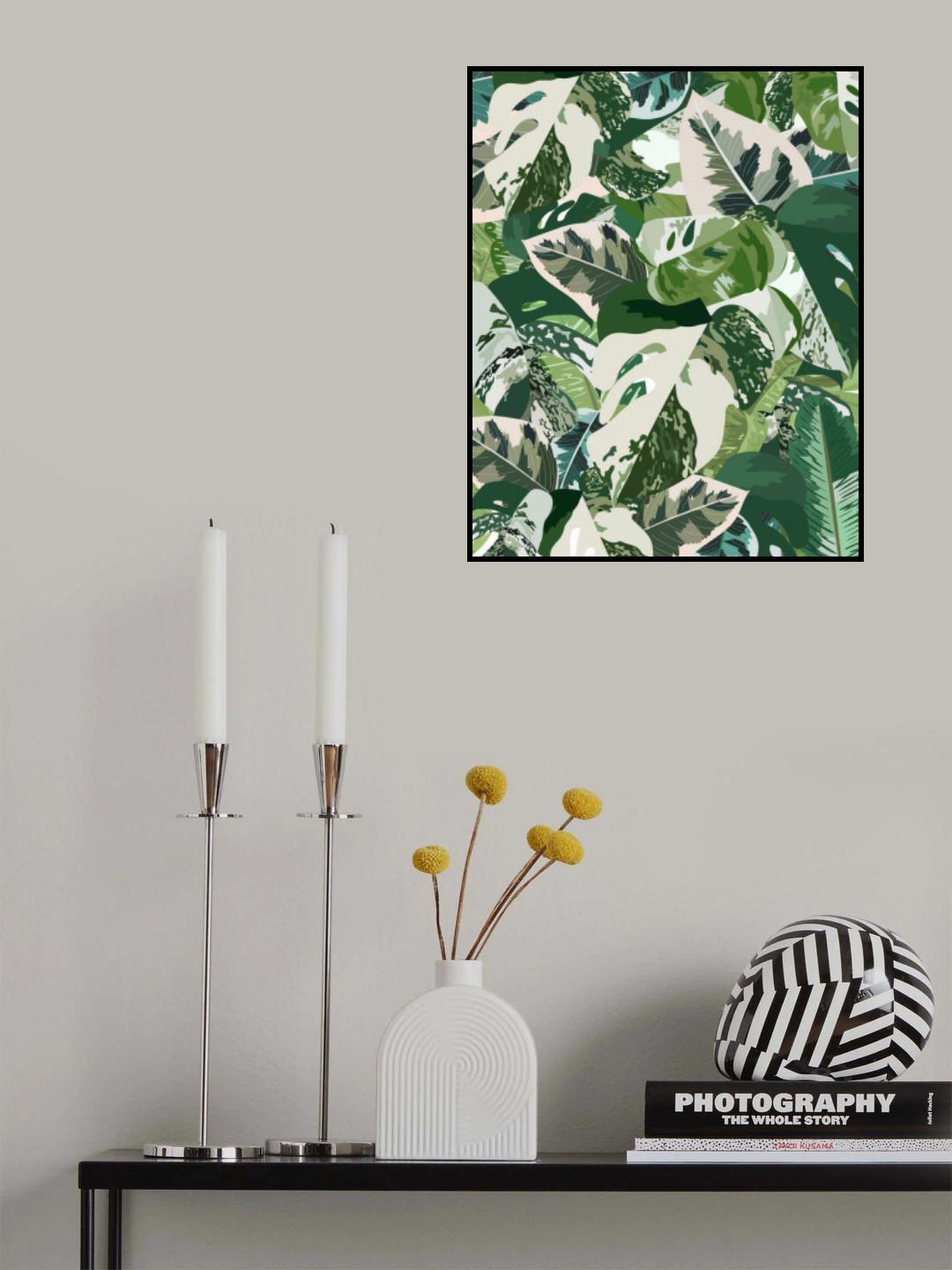 Green jungle leaves Poster och Canvastavla