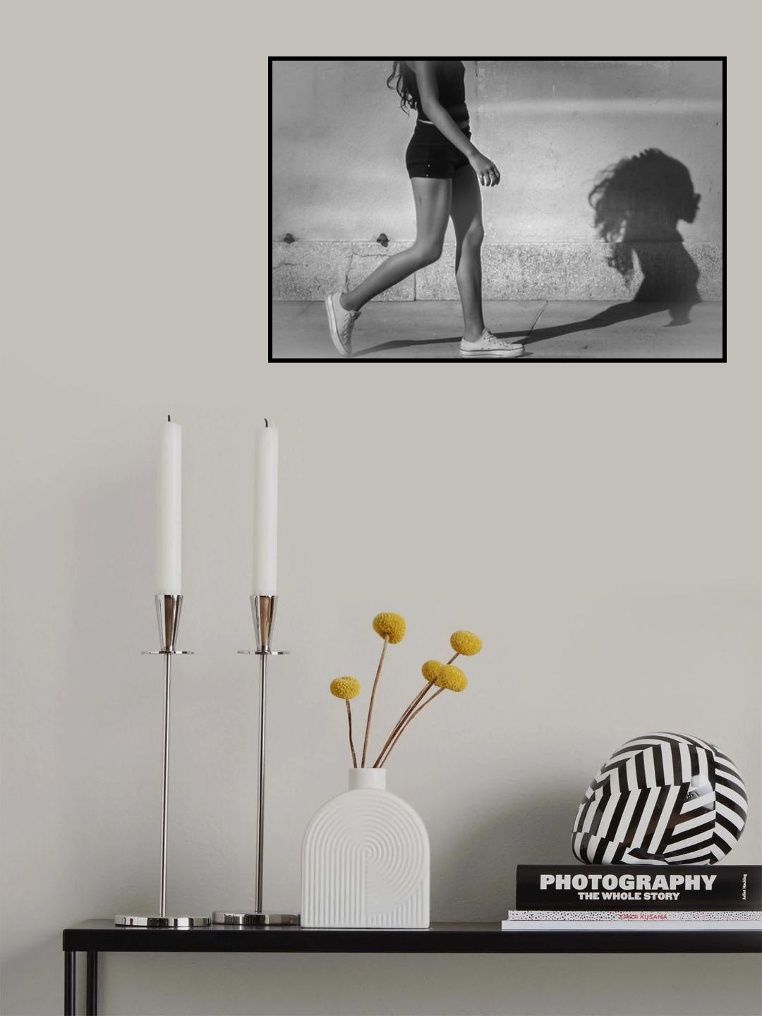Walking Shadow Poster och Canvastavla