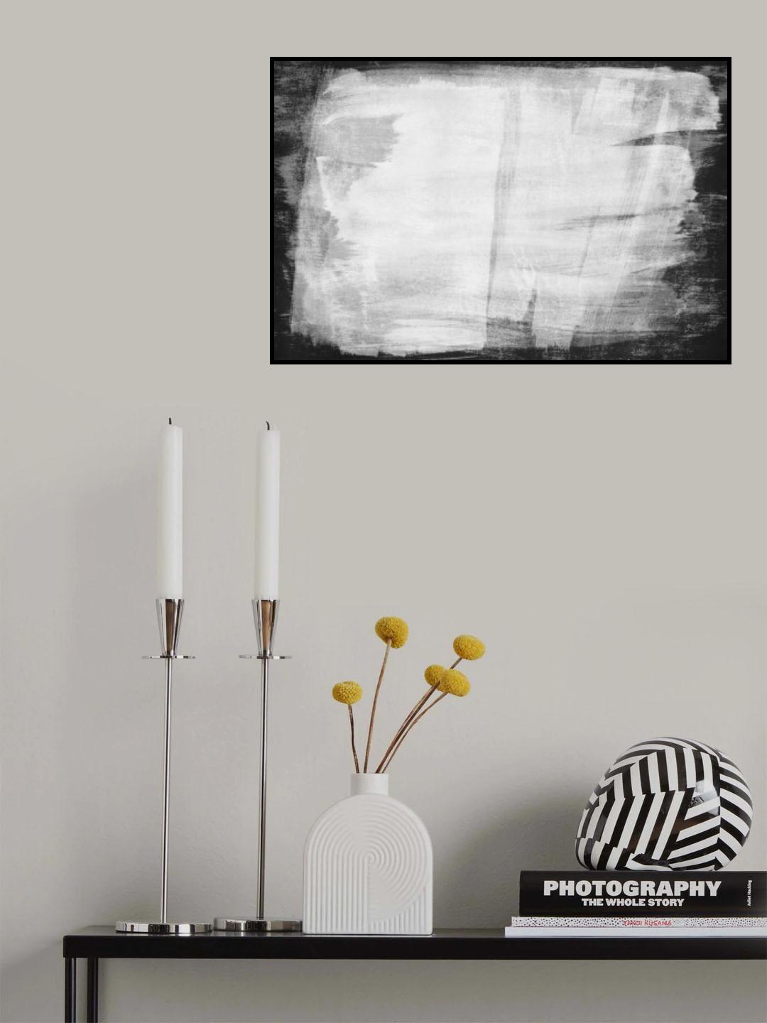 Minimal Abstract Black and White 10 Poster och Canvastavla