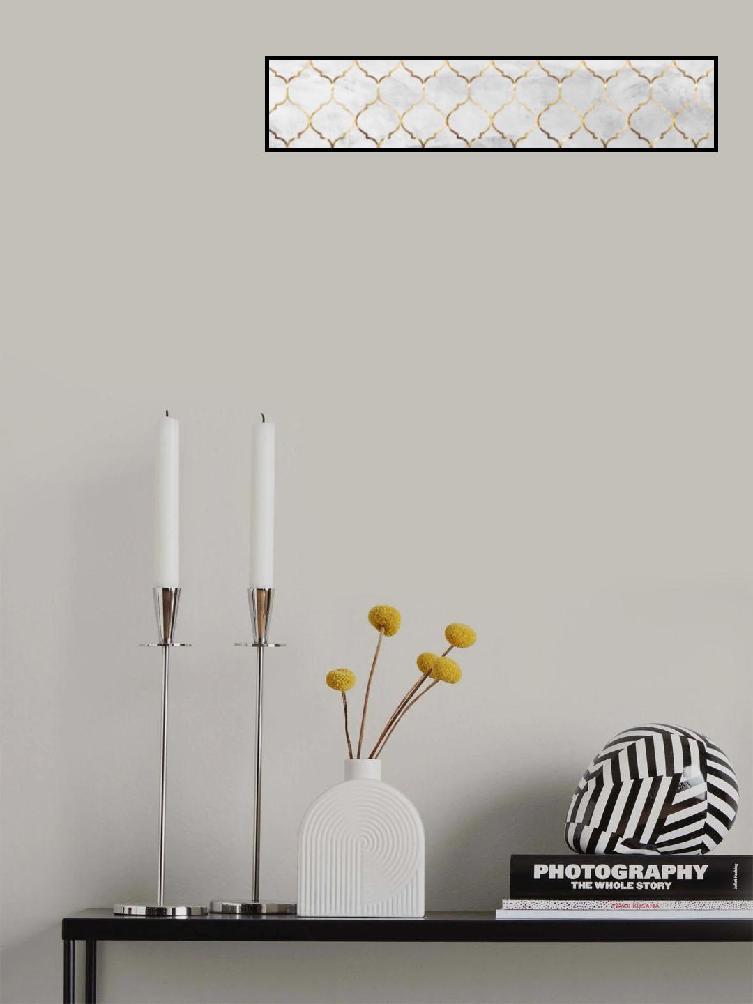 Moroccan wall mural concrete gold Poster och Canvastavla