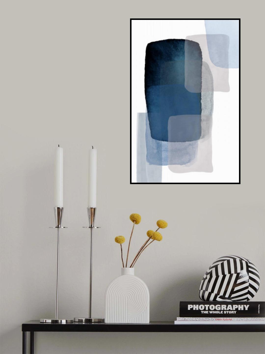Blue Shadow 2 Poster och Canvastavla