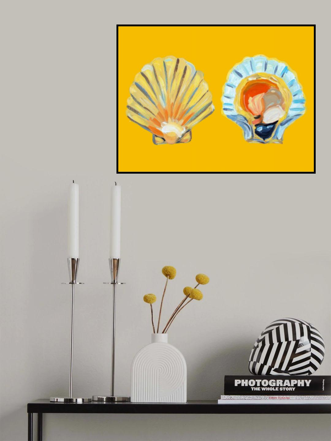 Scallops On Yellow Poster och Canvastavla