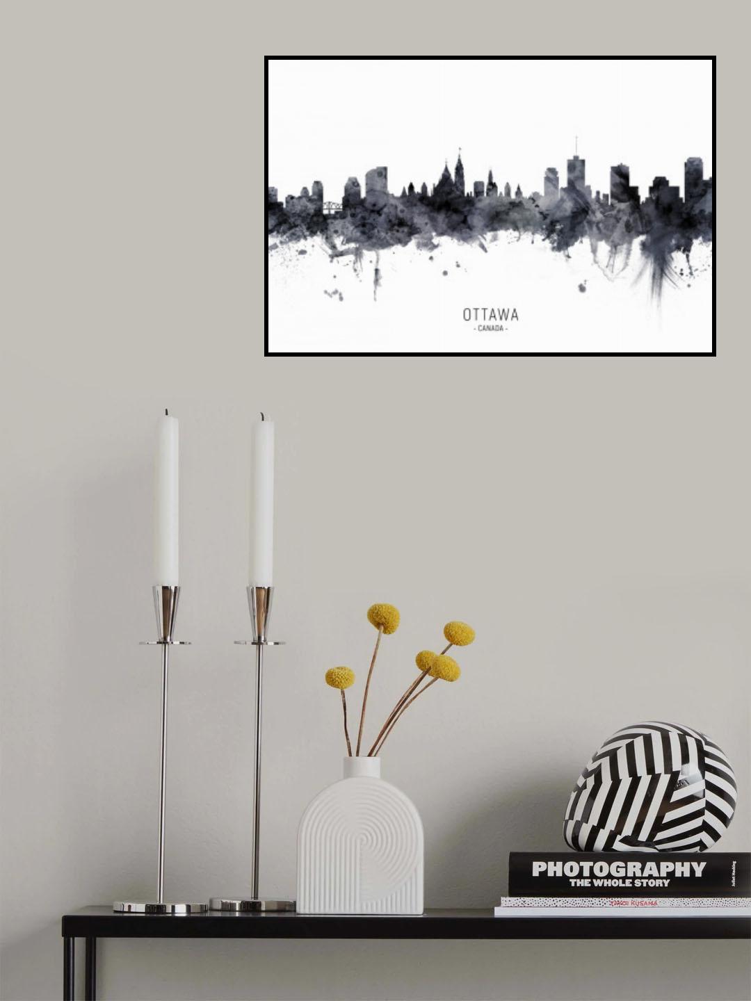 Ottawa Canada Skyline Poster och Canvastavla