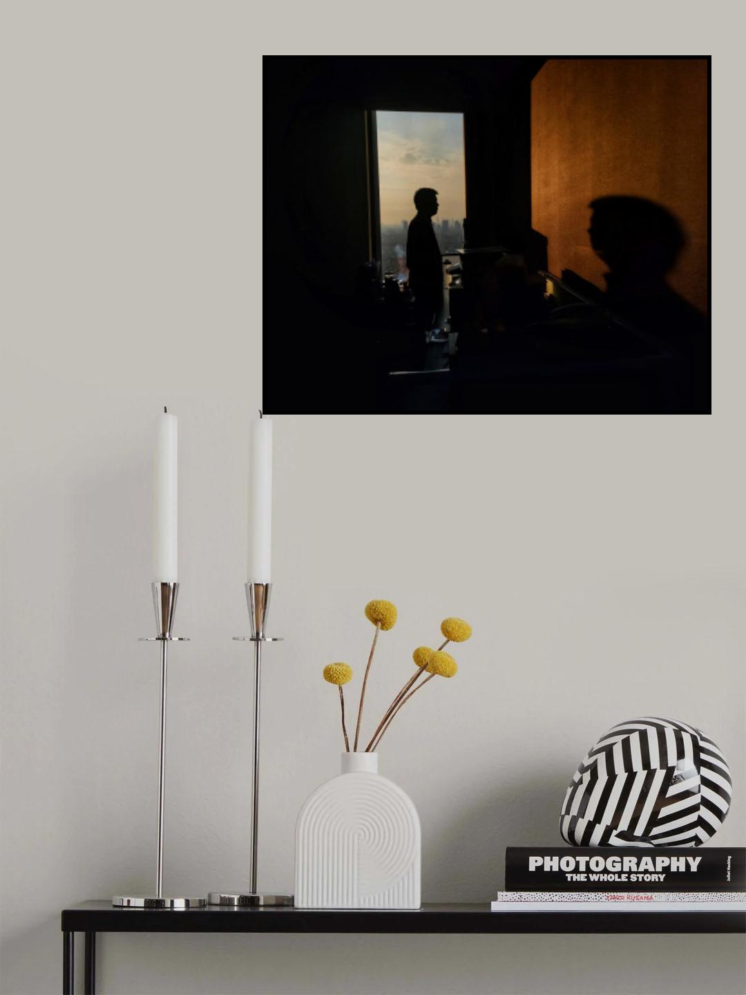 Man, Silhouette and Shadow Poster och Canvastavla