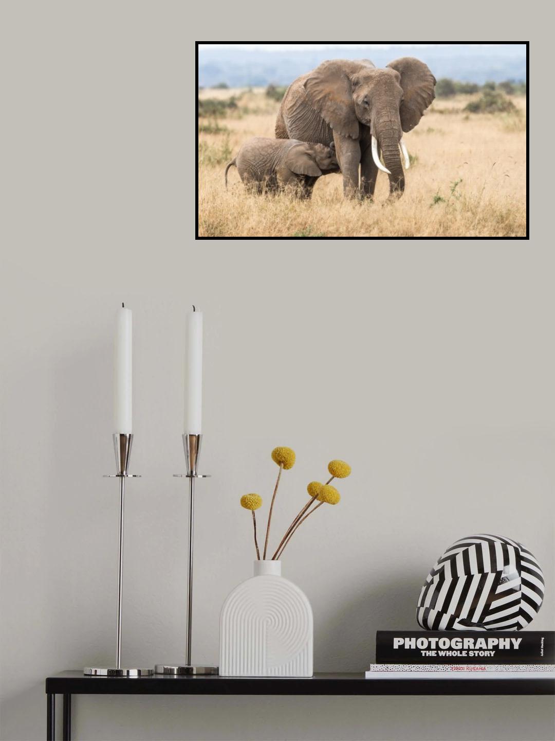 Enjoying a glass of fresh milk. Poster och Canvastavla