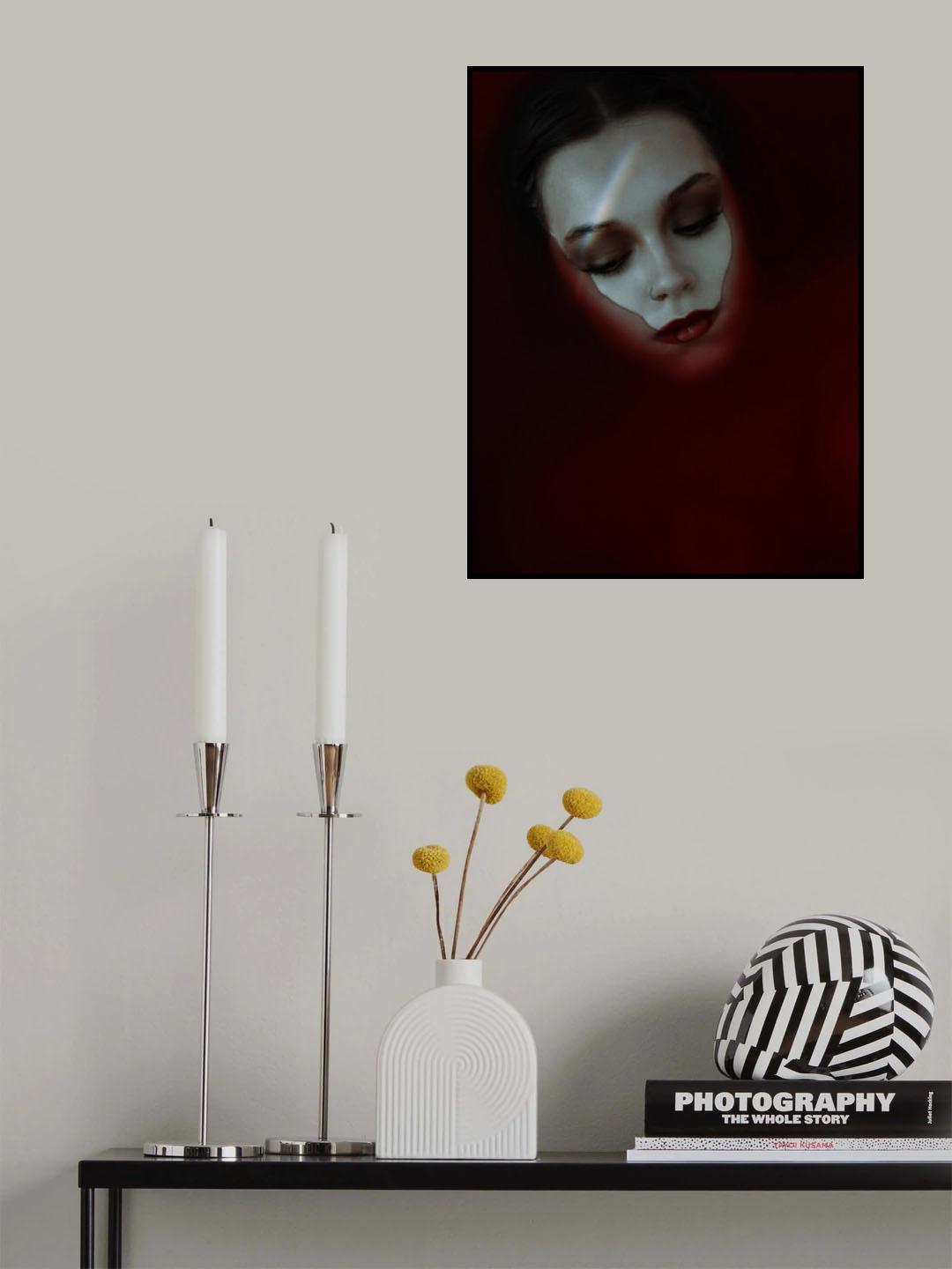 Red Moon Poster och Canvastavla