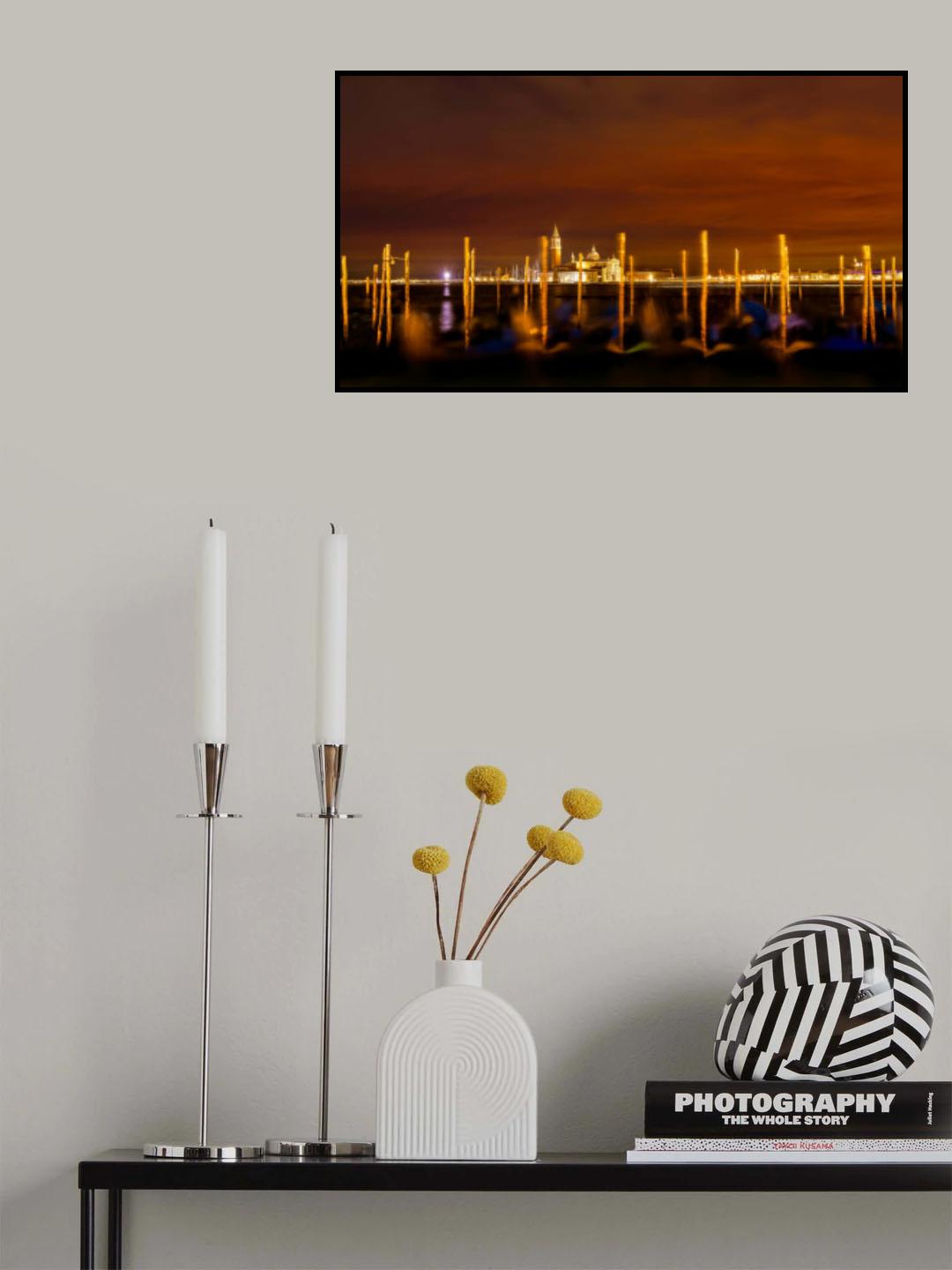 Gondolas Away, Venice Poster och Canvastavla