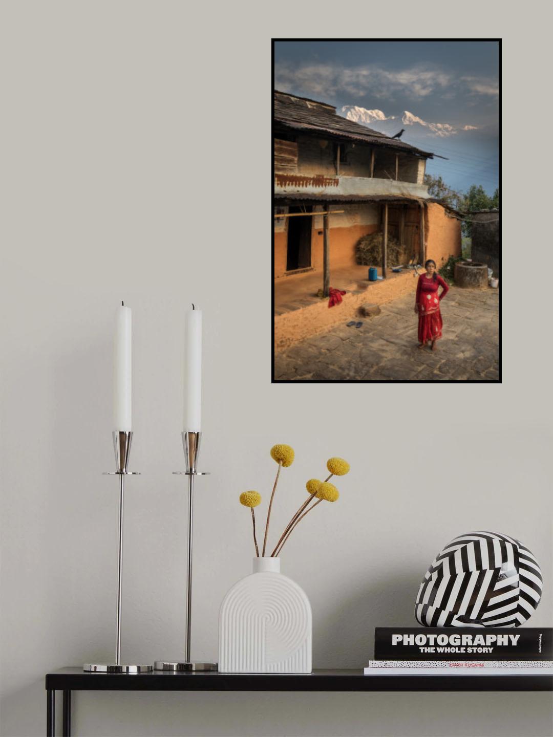 Himalaya Village Poster och Canvastavla