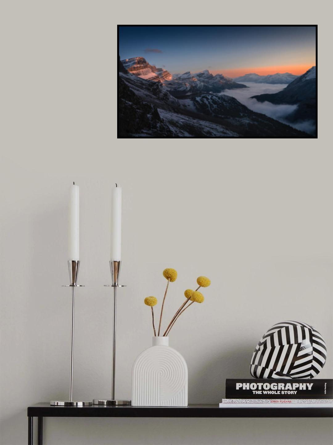 Sunrise after a summer snow storm Poster och Canvastavla