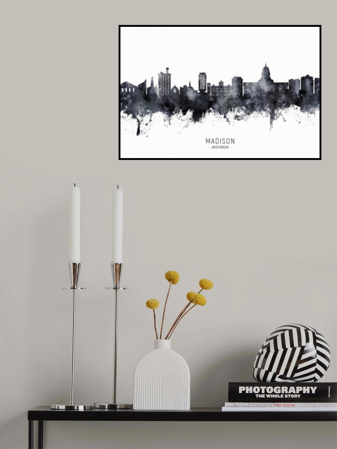Madison Wisconsin Skyline Poster och Canvastavla