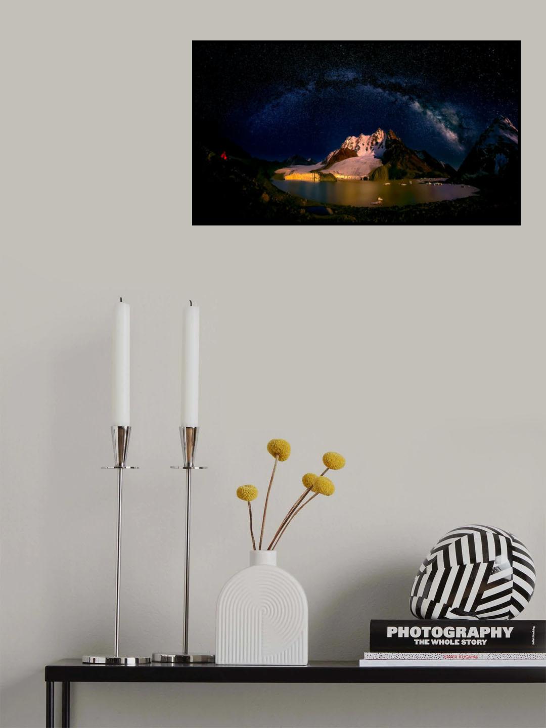 Night view of Bogda Peak Poster och Canvastavla