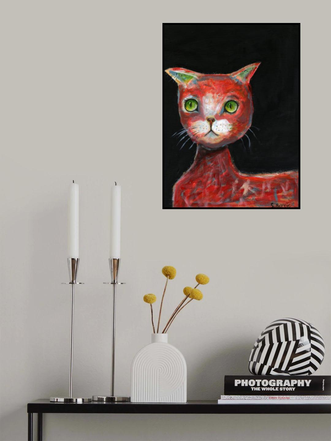 Red Cat Poster och Canvastavla