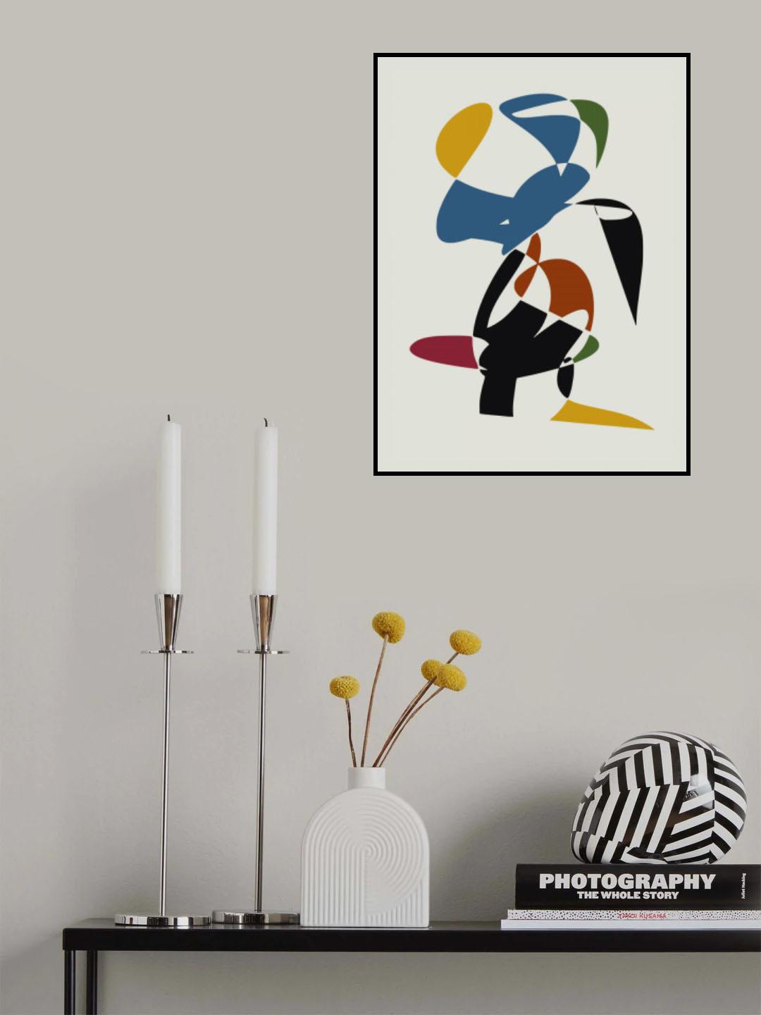 Multicolor Abstract Warp Poster och Canvastavla