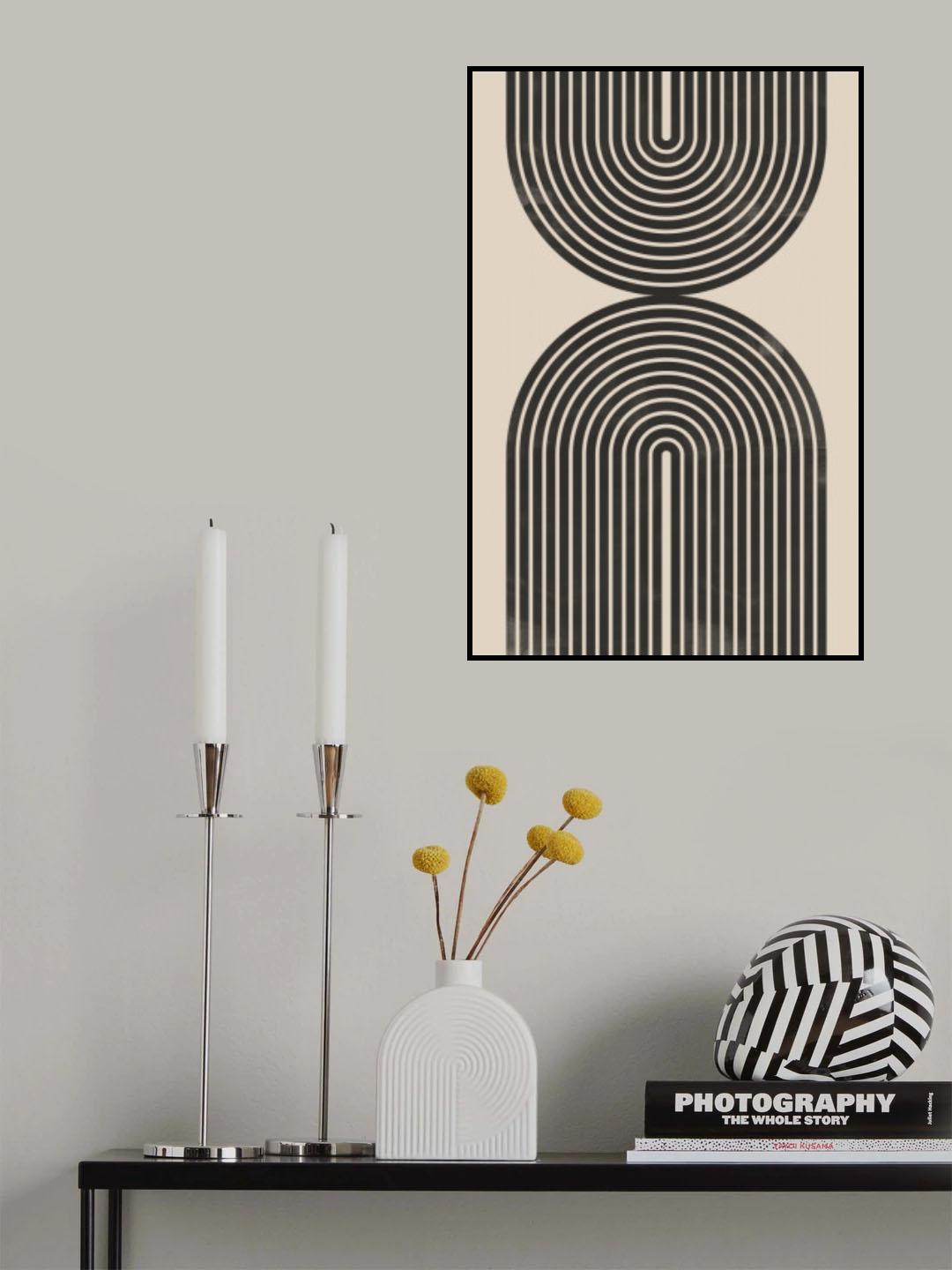 Black Arch Line Art Poster och Canvastavla