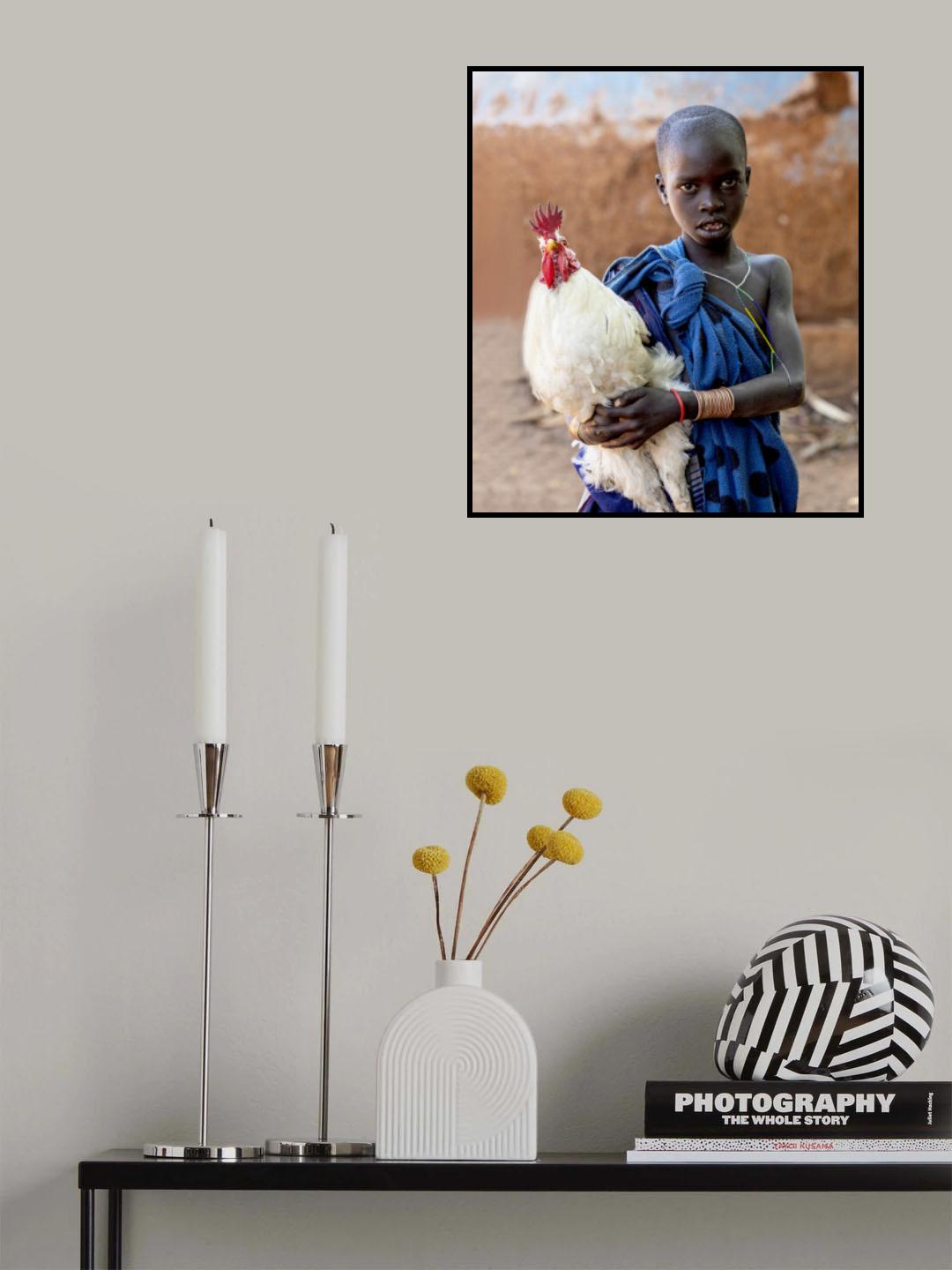 The Boy with the Chicken Poster och Canvastavla