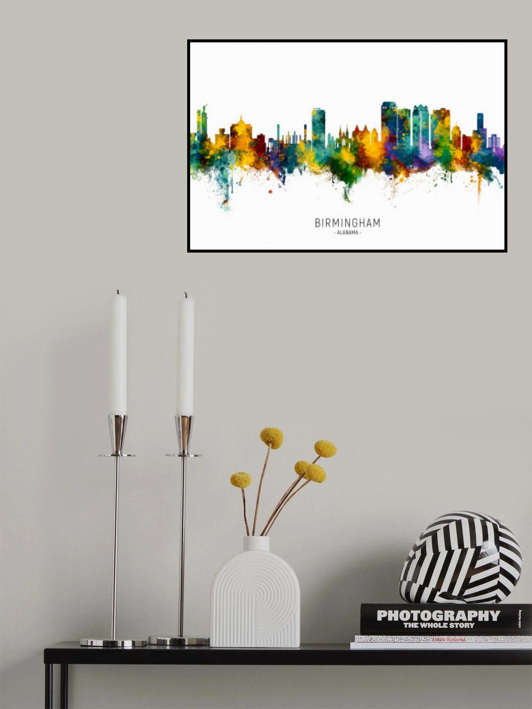 Birmingham Alabama Skyline Poster och Canvastavla
