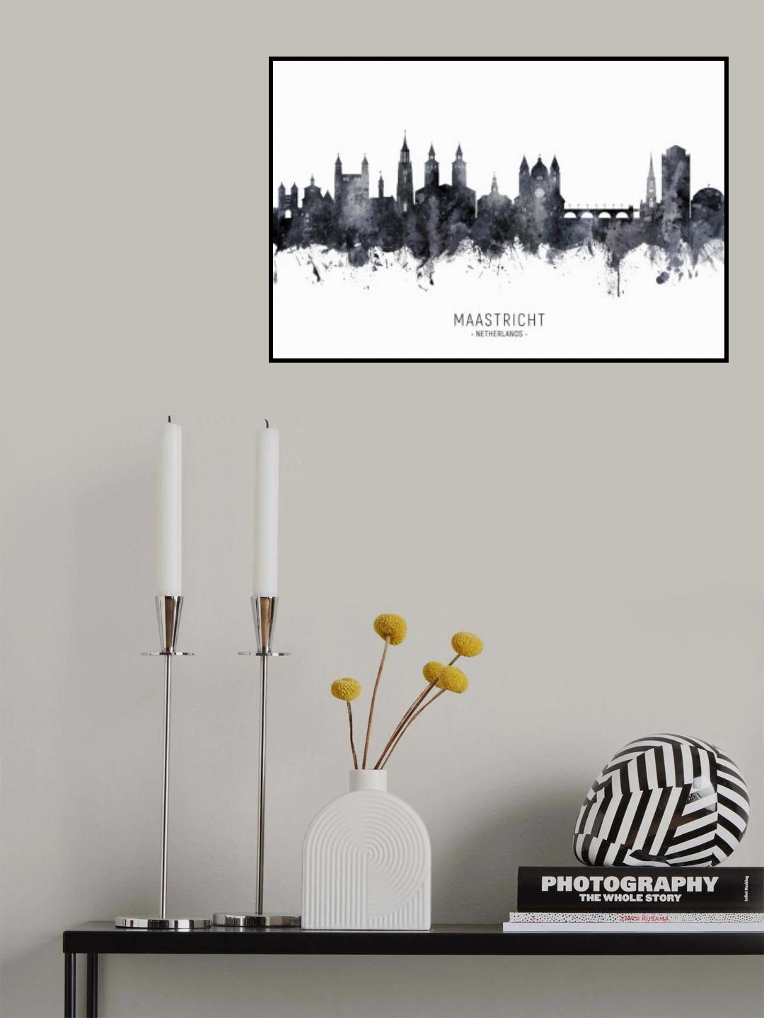 Maastricht The Netherlands Skyline Poster och Canvastavla