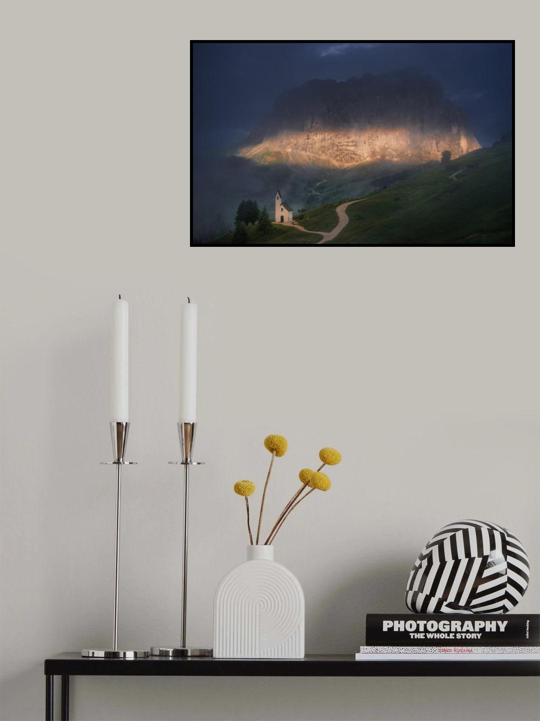 Chapel in the Dolomites Poster och Canvastavla