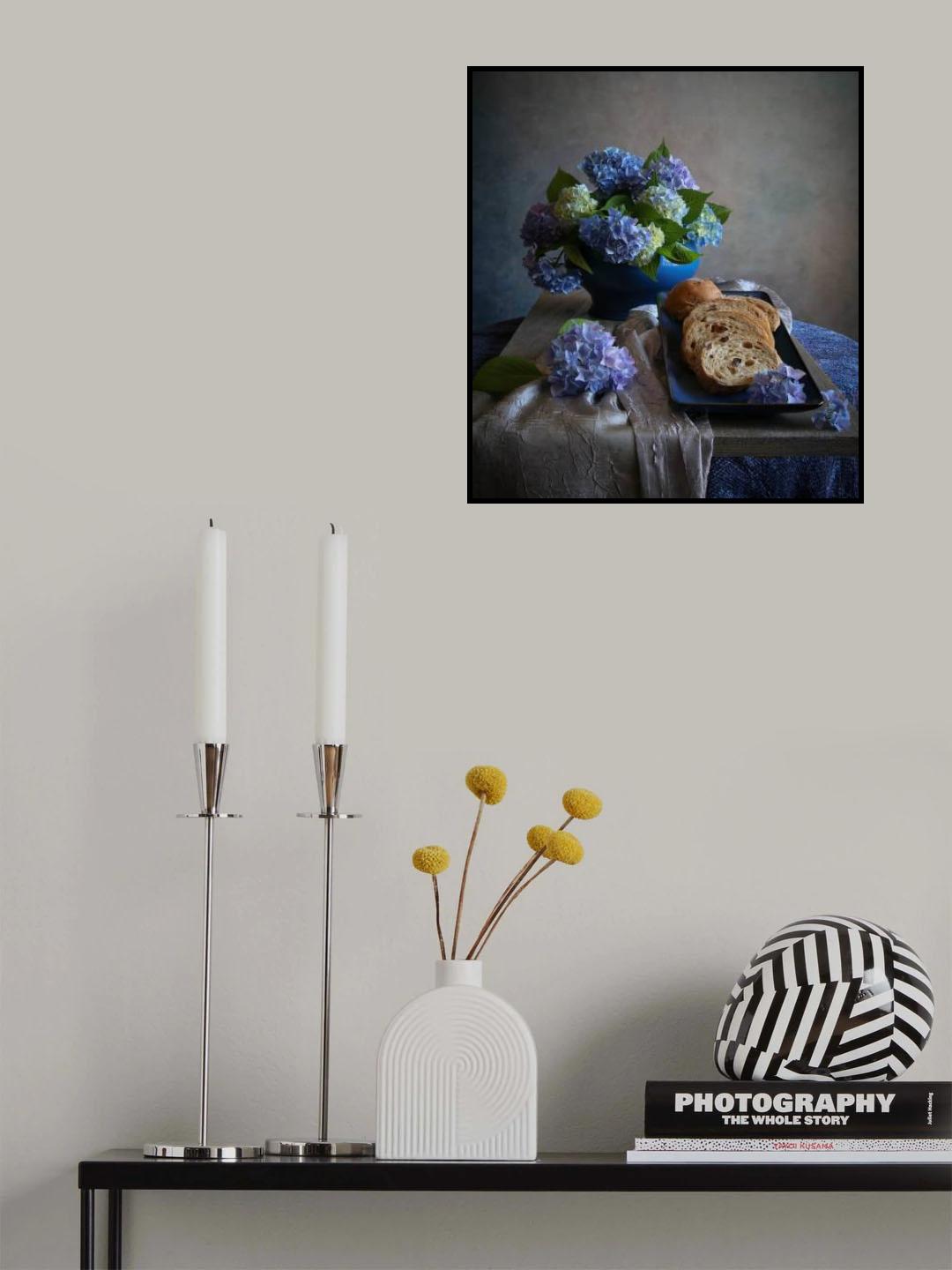 Bread and Hydrangea Poster och Canvastavla