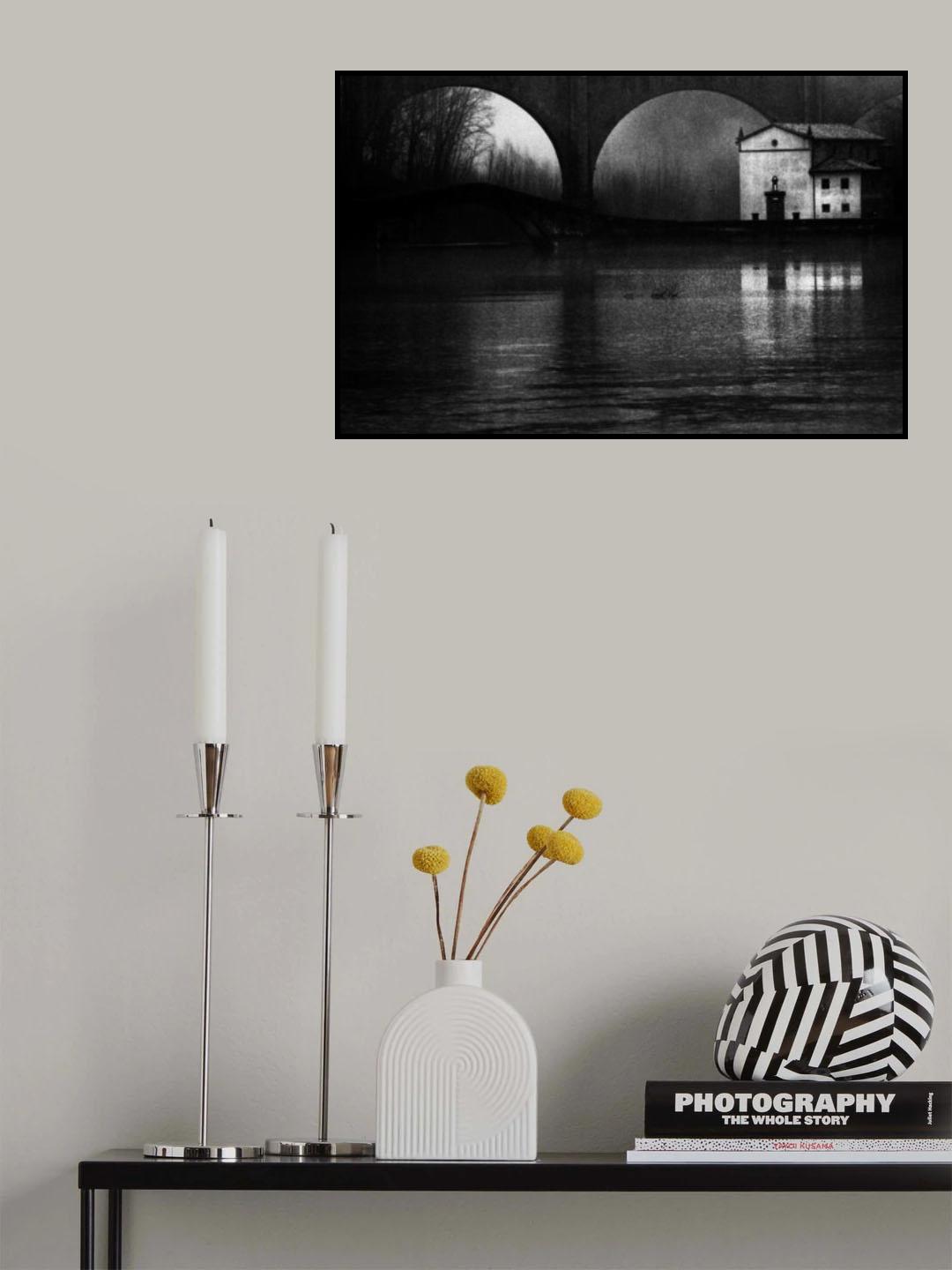 fog on the lake Poster och Canvastavla