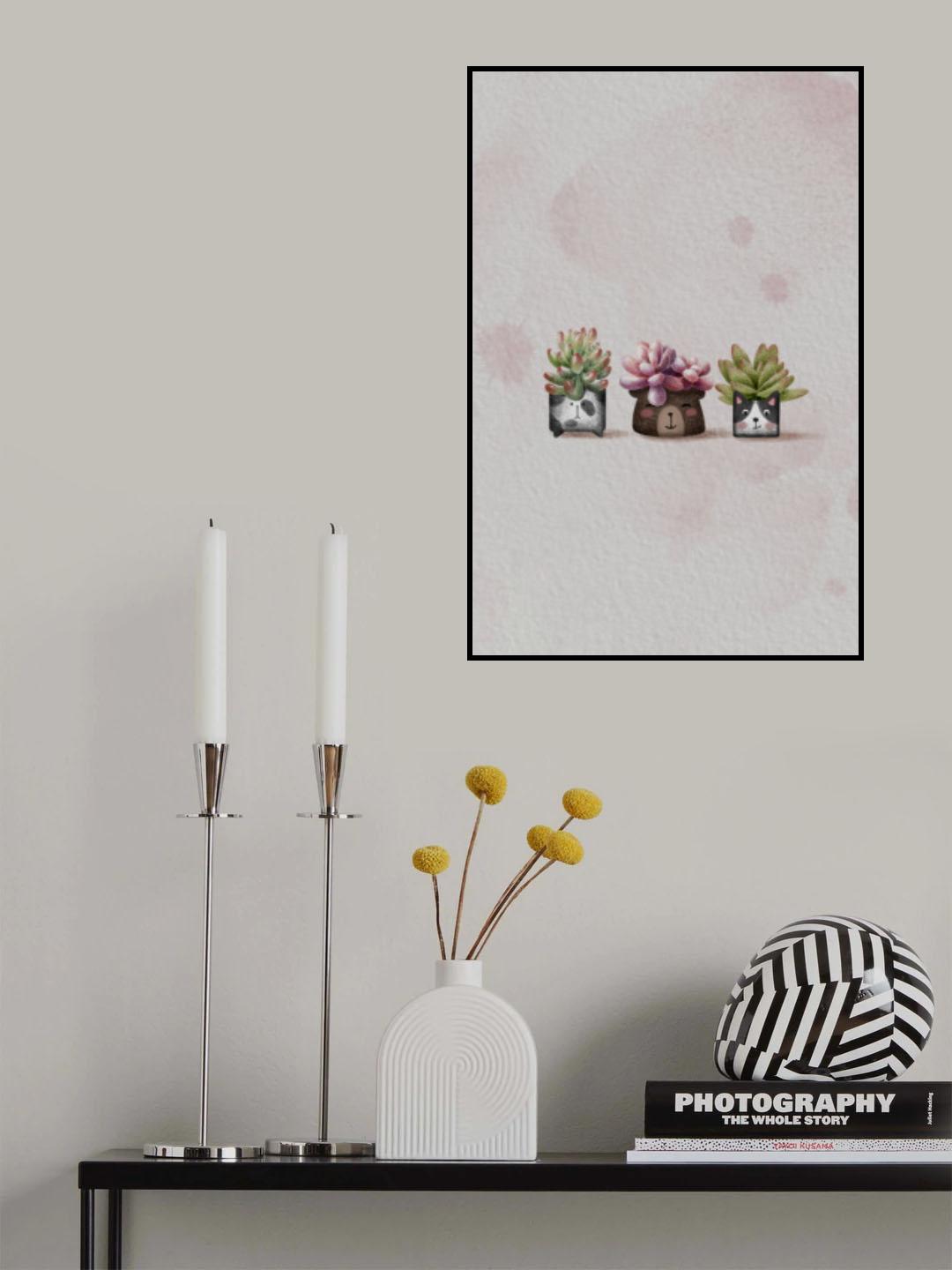 Cute Succulents Poster och Canvastavla