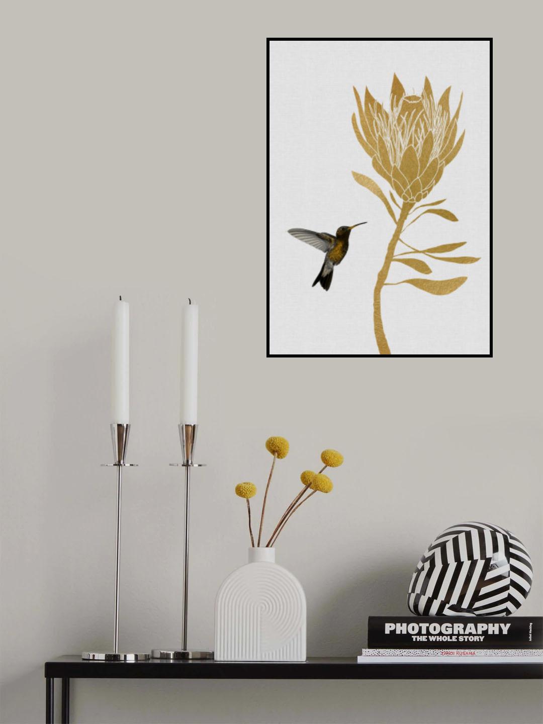 Hummingbird & Flower I Poster och Canvastavla