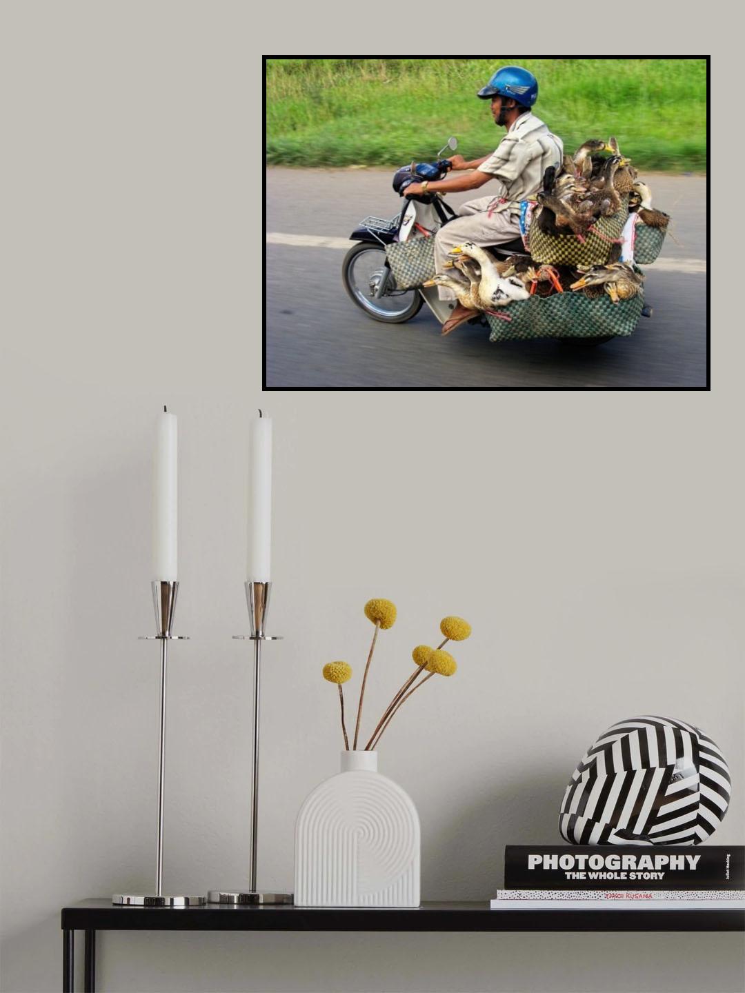 25 on a motorbike Poster och Canvastavla