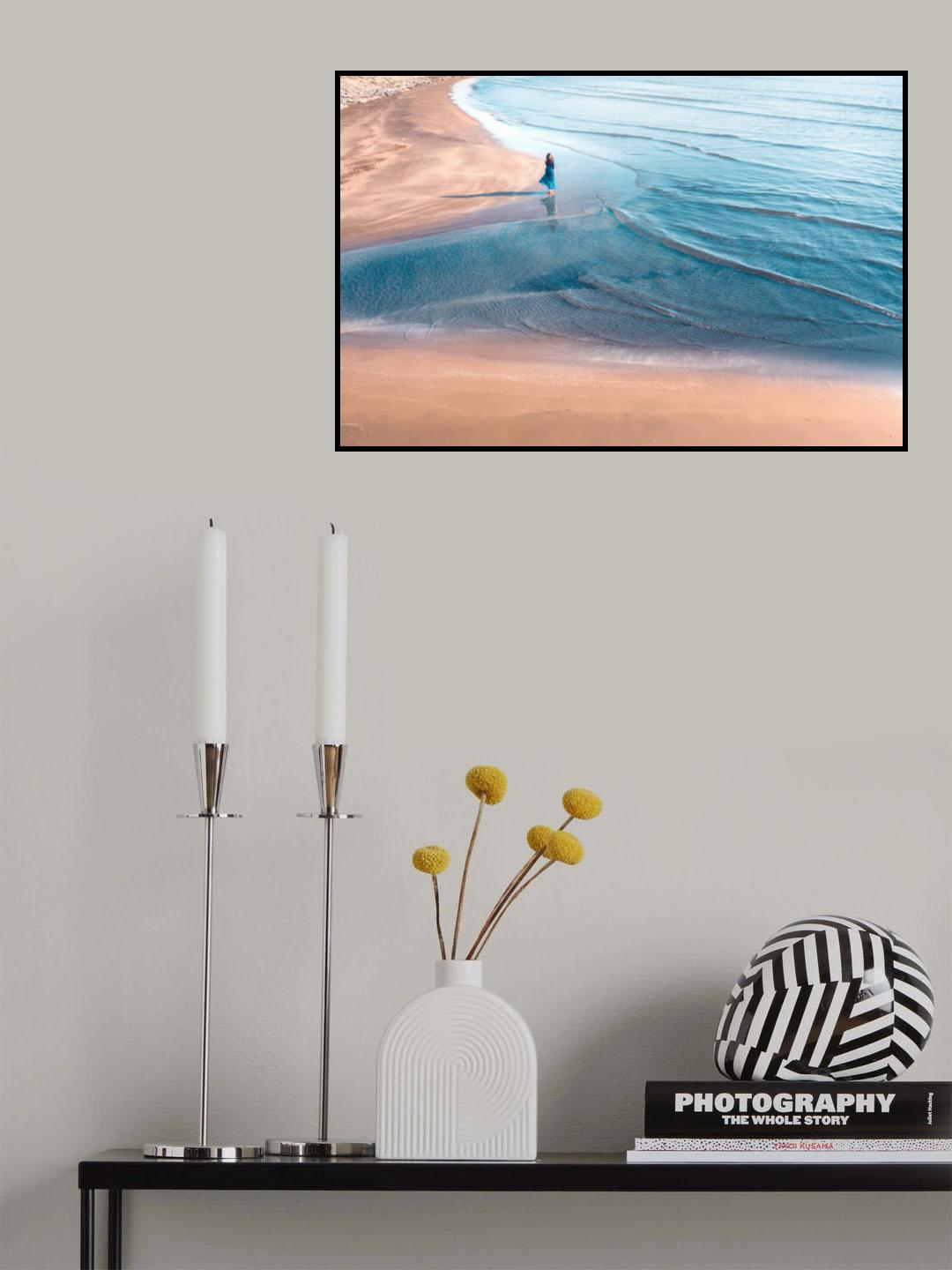 Remember blue beach Poster och Canvastavla