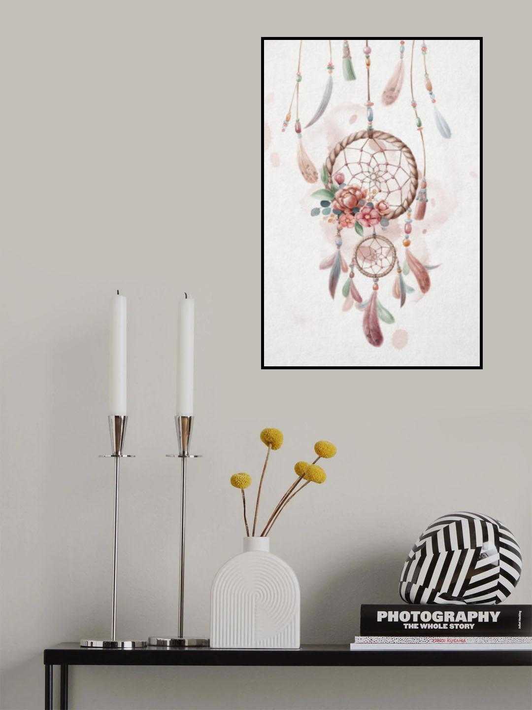 Pink Dreamcatcher Poster och Canvastavla