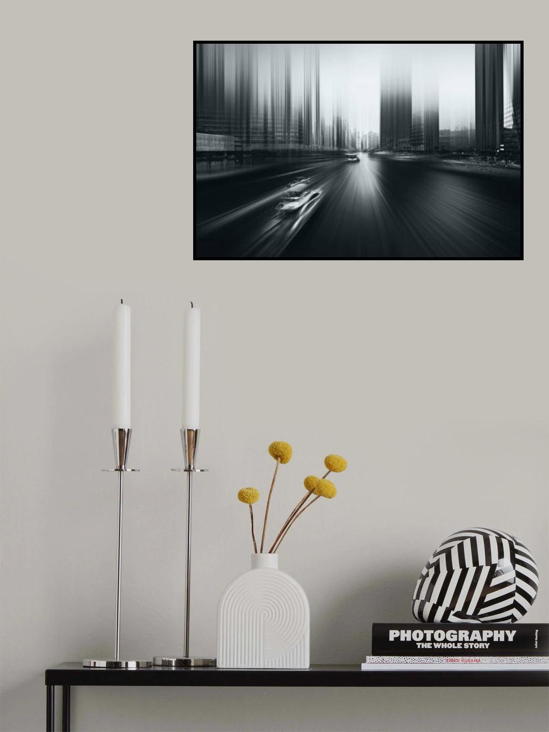 Acceleration - Monochrome Poster och Canvastavla