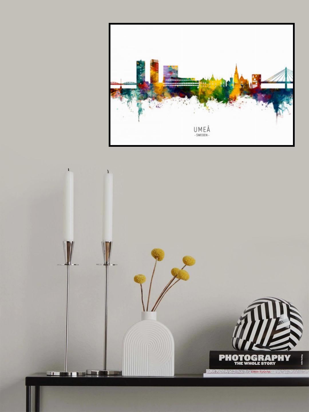 Umeå Sweden Skyline Poster och Canvastavla
