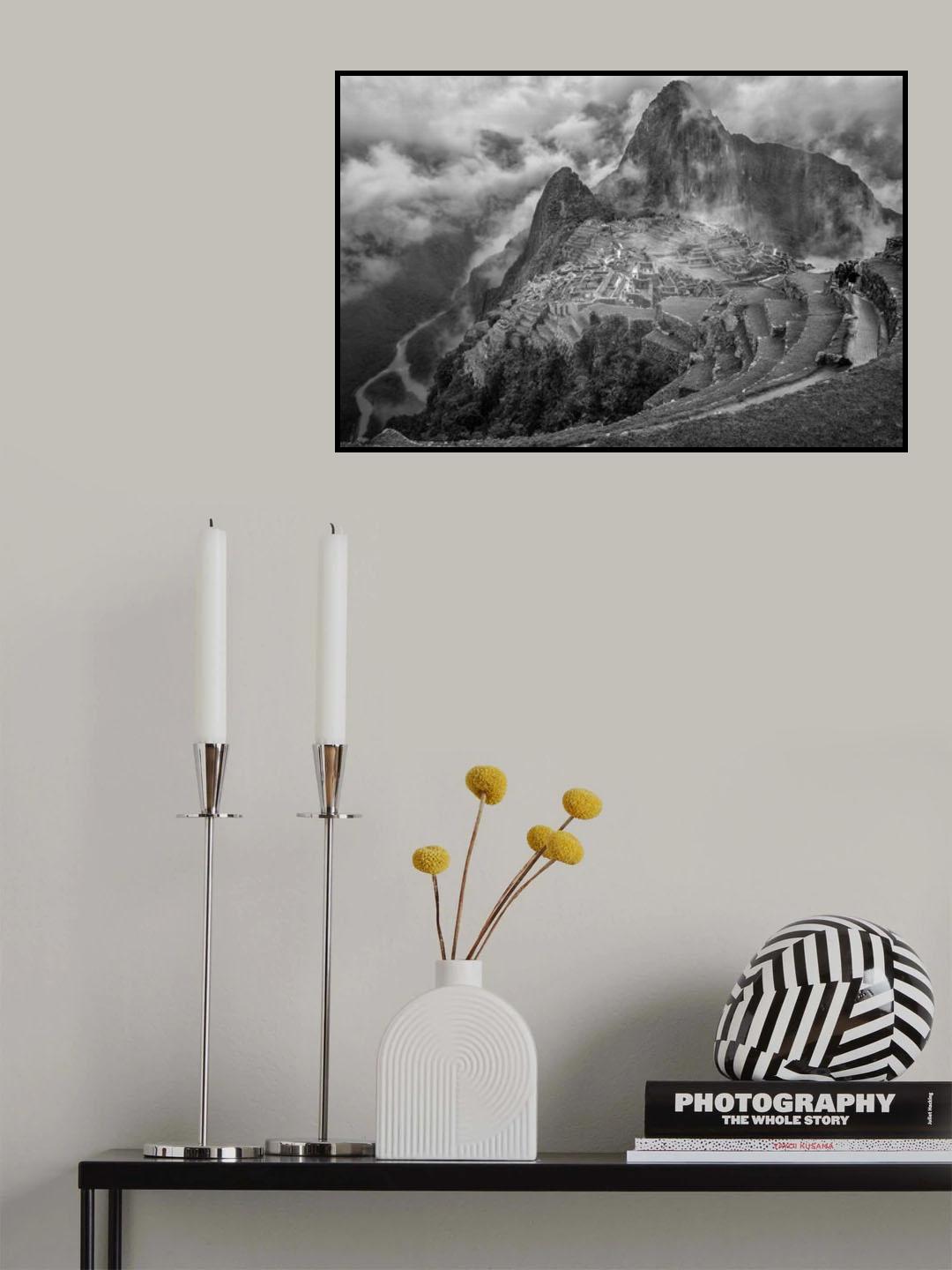 Fog in the Machu Picchu Poster och Canvastavla