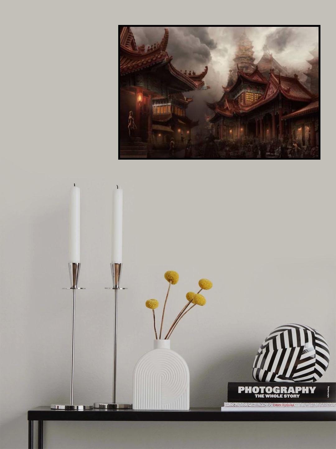 Storm over the city... Poster och Canvastavla