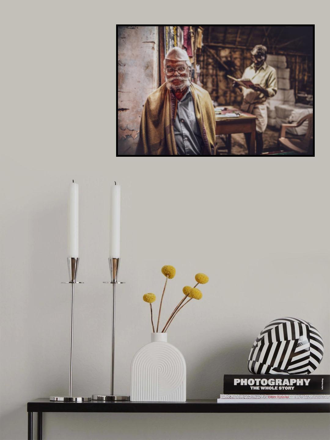 Indian bazar at night Poster och Canvastavla