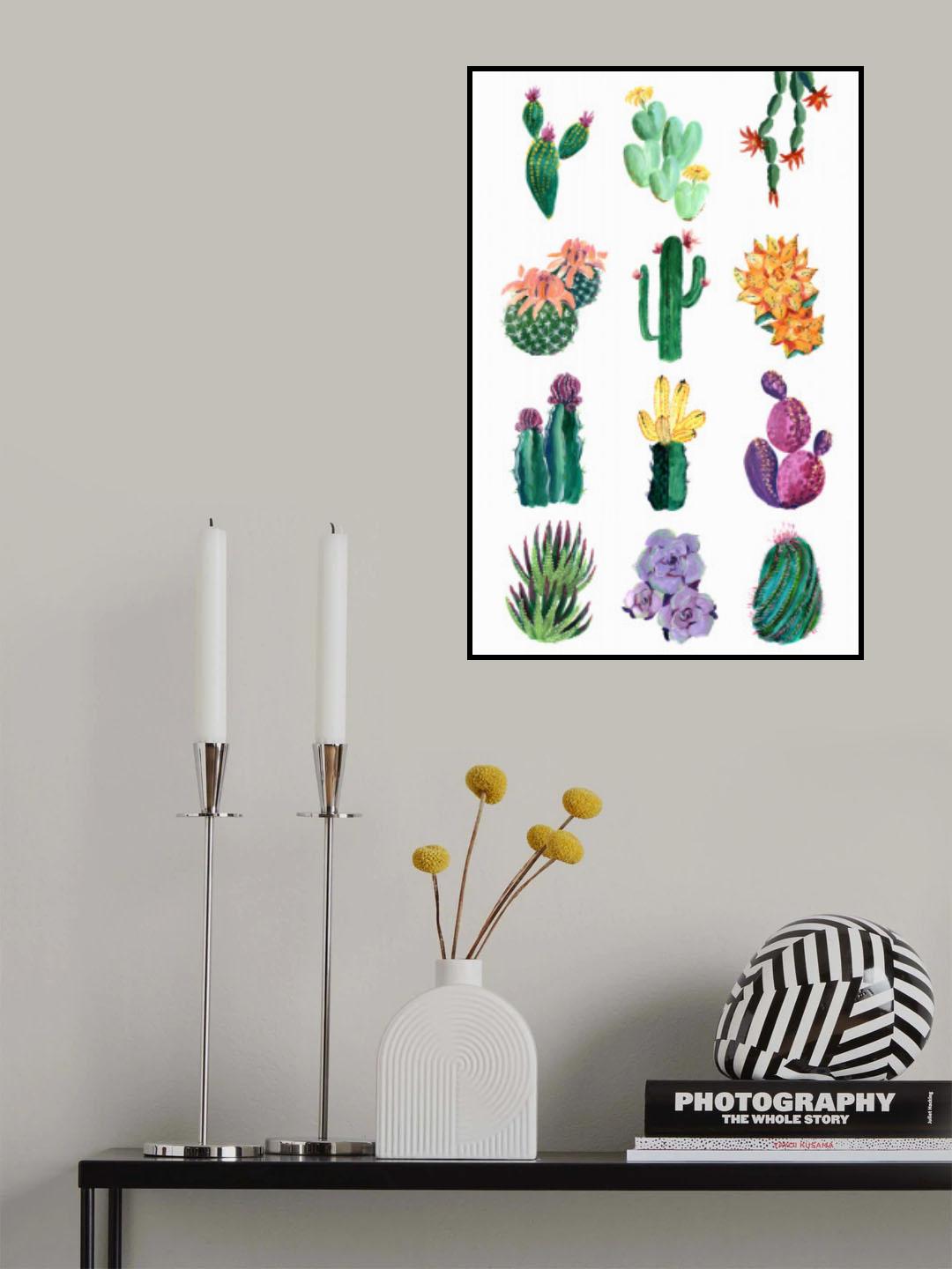 Collection of cacti Poster och Canvastavla
