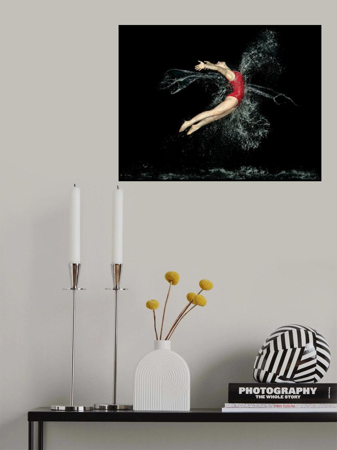 Water Star Burst Poster och Canvastavla