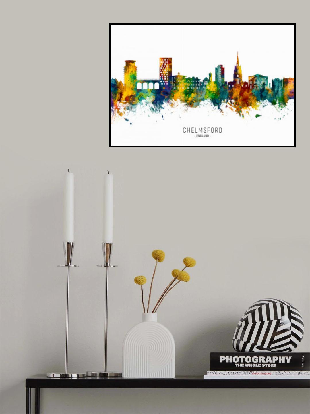 Chelmsford England Skyline Poster och Canvastavla