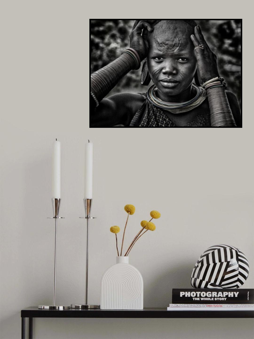 Surmi tribe woman - Ethiopia Poster och Canvastavla