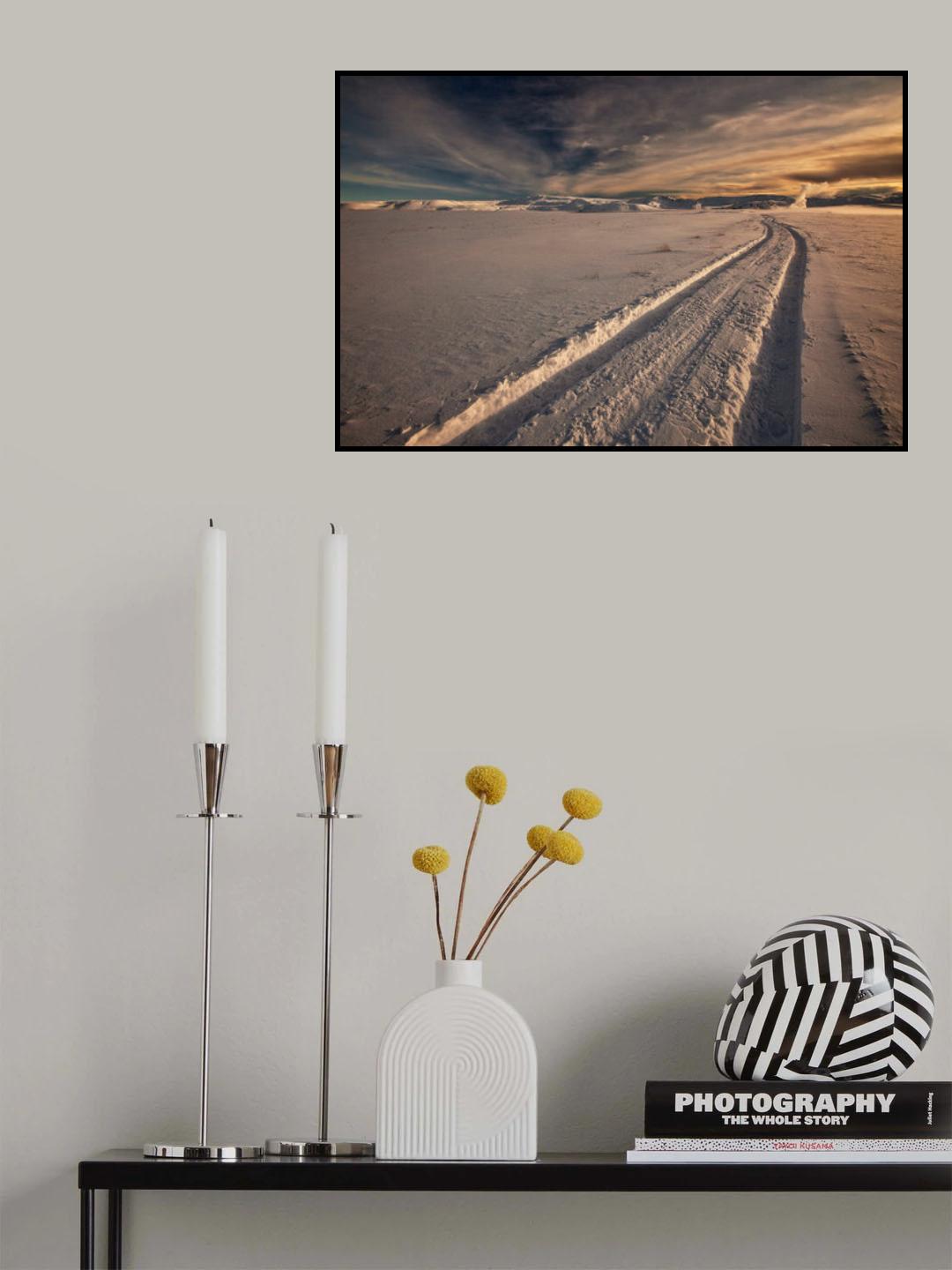 Snow Tracks Poster och Canvastavla
