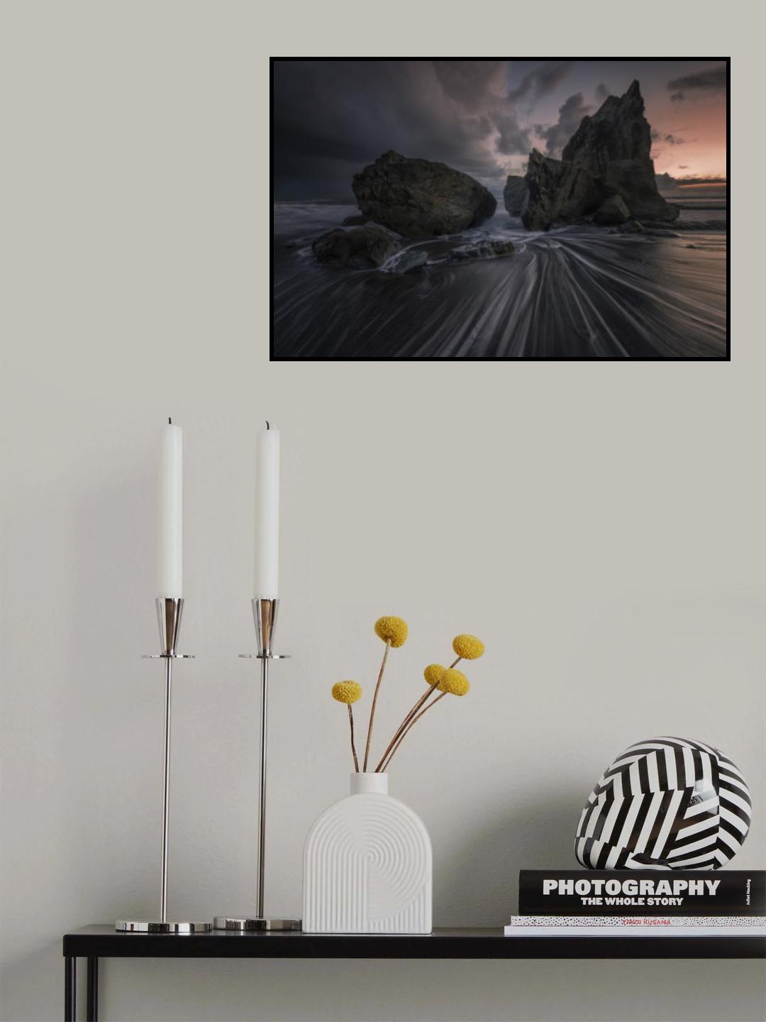 Sunset at Rialto beach Poster och Canvastavla