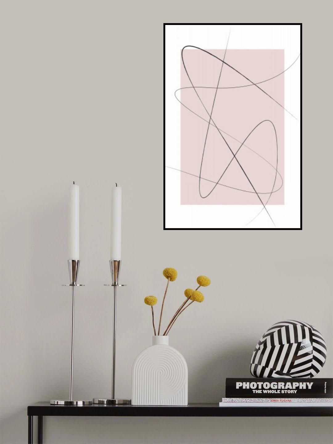 Blush Abstract Poster och Canvastavla
