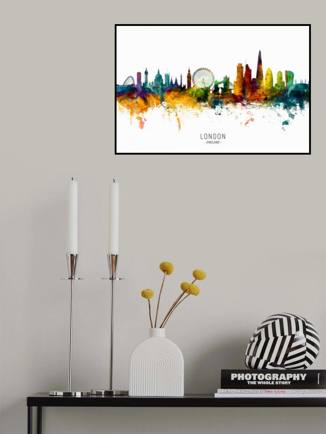 London England Skyline Poster och Canvastavla