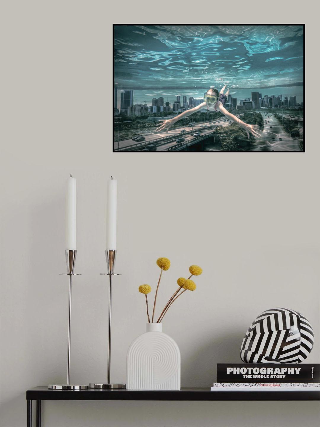Miami city diver Poster och Canvastavla